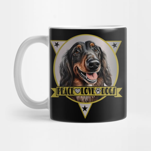 Dachshund Peace Love Dogs by AtkissonDesign